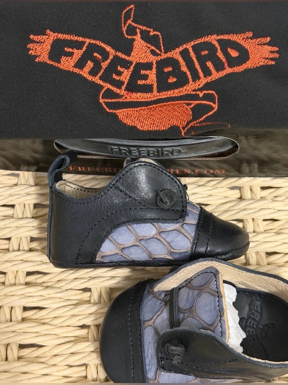 Baby Freebird “Baby Mabel” Navy Multi size 0-3 months NEW IN BOX